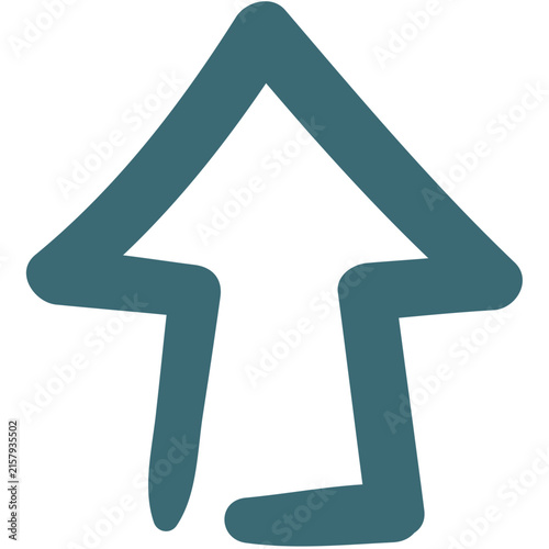 Bold Up Arrow Upload Doodle Icon