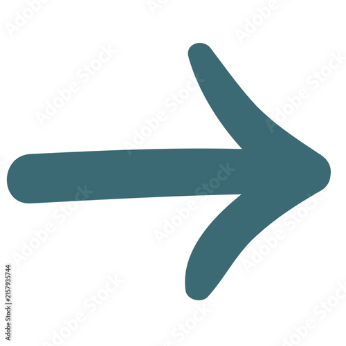 Simple Right Arrow Doodle Icon