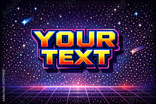 Your Text - Neon Space