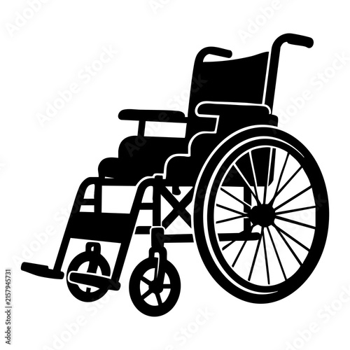 Wheelchair vector silhouette