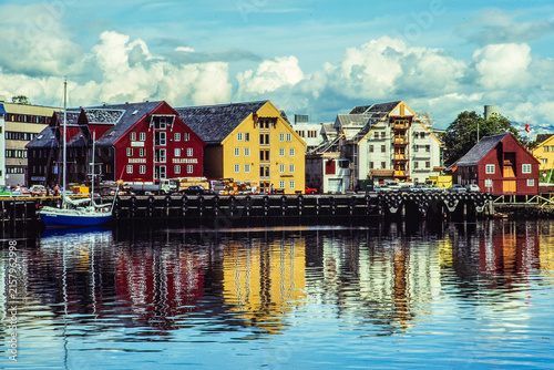 Colorful houses at the quay