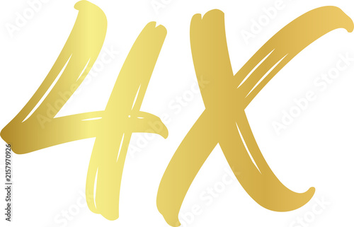 Canvastavla Golden 4X Multiply Icon