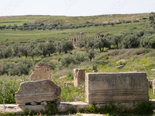 Ciudad romana de Dougga, en Túnez, África