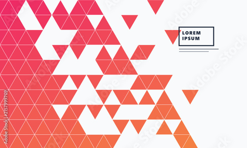 Abstract geometric low poly red triangle pattern background for modern design projects and branding