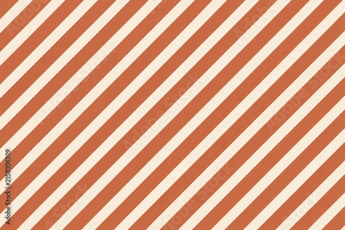 Terracotta and Cream Diagonal Stripe Pattern Background