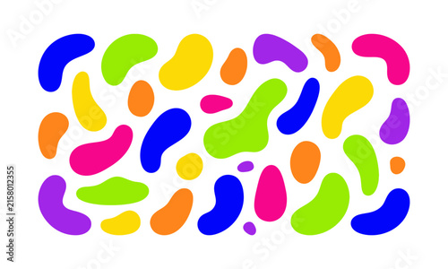 Colorful Abstract Organic Blob Shapes Vector Set