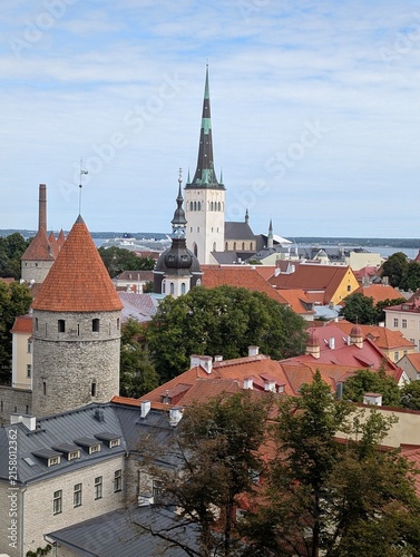 View to the old town of Tallinn Estonia