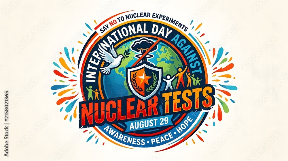 Fototapeta premium International day against nuclear tests badge