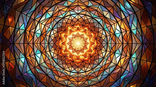 Colorful Stained Glass Mandala
