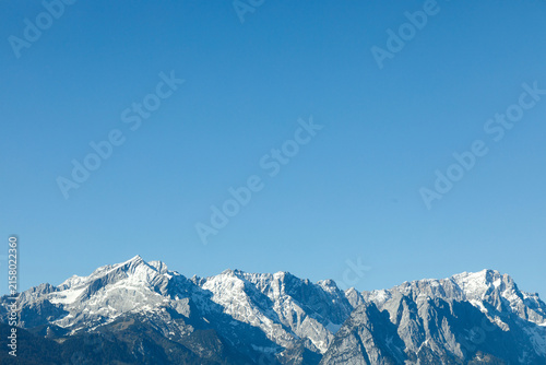 Zugspitze mountain peak, Alps, Bavaria, Germany. Alpine Landscape