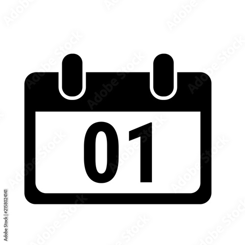Illustrates calendar icons showing the 1nd day of the month. 