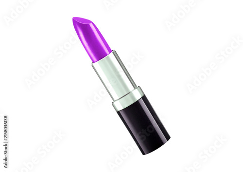 Bild auf Leinwand Lilac matte lipstick inside metallic casing for elegant look.