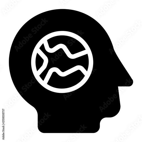 Cuadro en lienzo earth day glyph icon