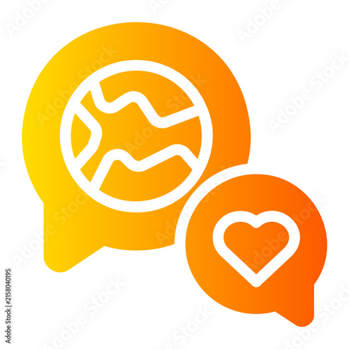 earth day gradient icon