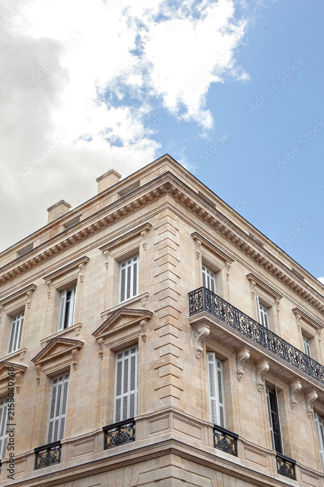 Fototapeta premium French private mansion with classical architecture
