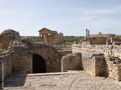 Ciudad romana de Dougga, en Túnez, África