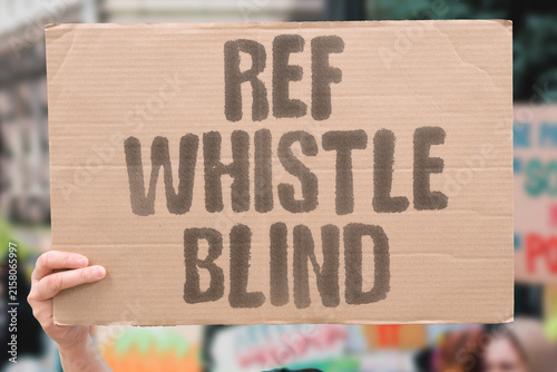 Obraz na płótnie "Ref Whistle Blind" The ref’s call wrecked the game and my mood
