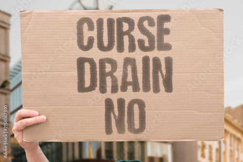 Cuadro en lienzo "Curse Drain No" It feels like fishing in a toxic swamp