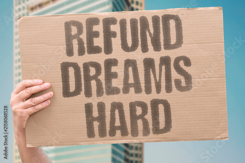 Konstfotografi "Refund Dreams Hard" Hope transforms into owing notices gradually