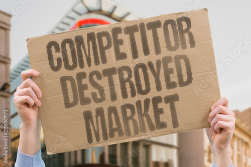 Cuadro en lienzo "Competitor Destroyed Market" Rival innovation made you obsolete