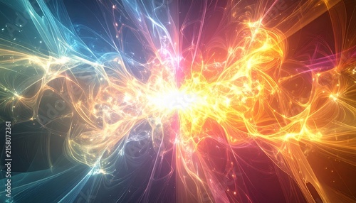 Vibrant Cosmic Energy Explosion Abstract Background.