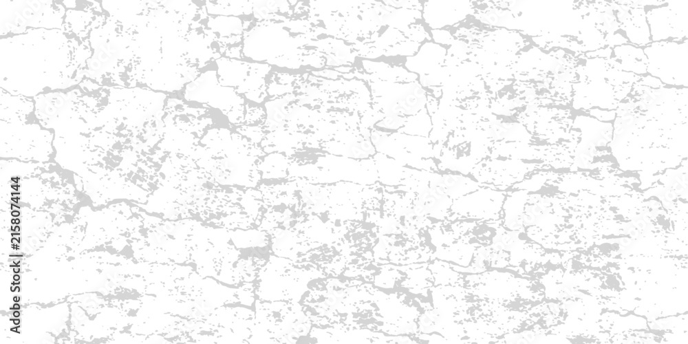 Fototapeta premium Cracked white wall texture with subtle grey distressed patterns during daylight for background use