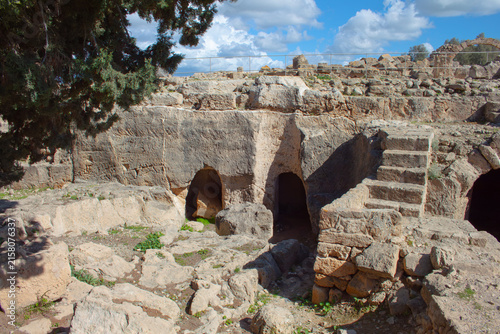 Archaeological site of Nea Paphos on Cyprus island. The Fourty Columns Fortress ruins