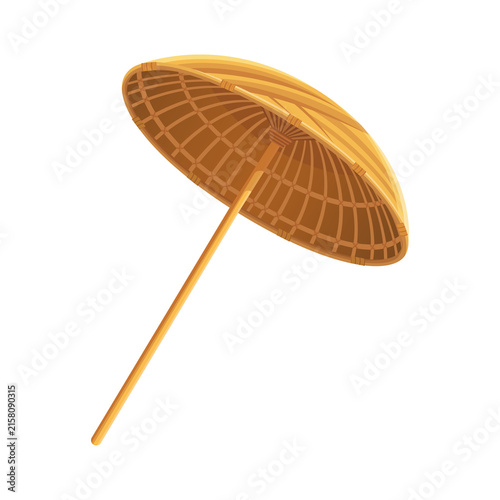 Traditional Kerala Olakkuda palm leaf umbrella illustration for Onam festival, isolated on transparent background.