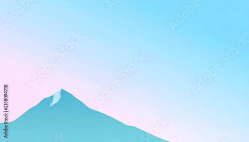 a mountain with a pink sky and a blue sky