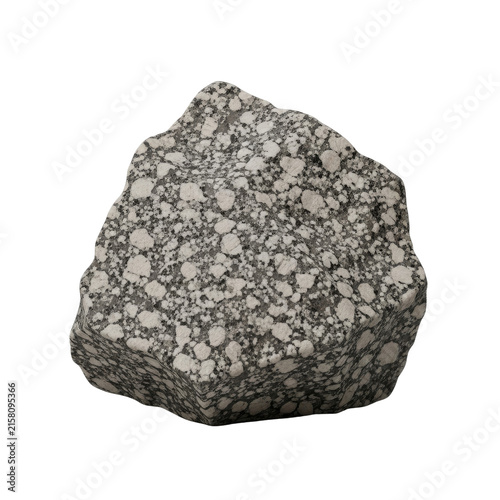 Granite igneous rock specimen with coarse-grained mineral texture for geology and construction material themes.