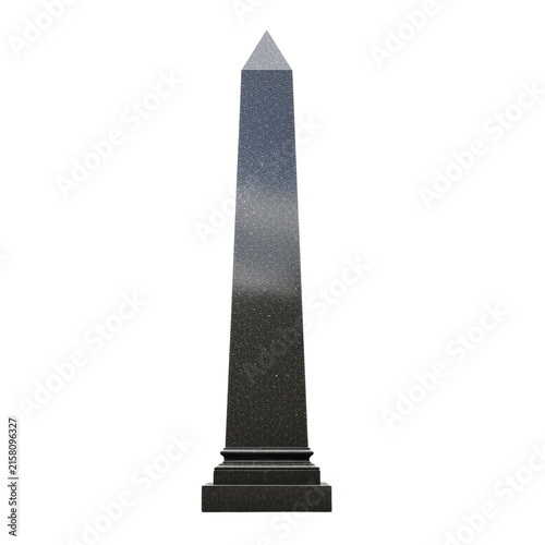 Obelisk stone monument architectural structure with a pyramid top for historical and memorial design.