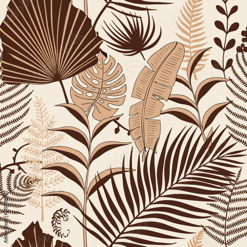 seamless background with leaves