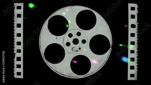 Retro cinematic black background with realistic film grain, fine dust particles, delicate scratches, soft light leaks, and rich film texture.