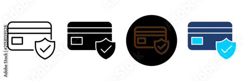 Secure credit card payment icon set Vector
