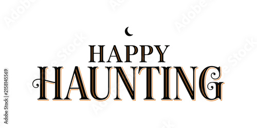 Vintage halloween typography with spooky text