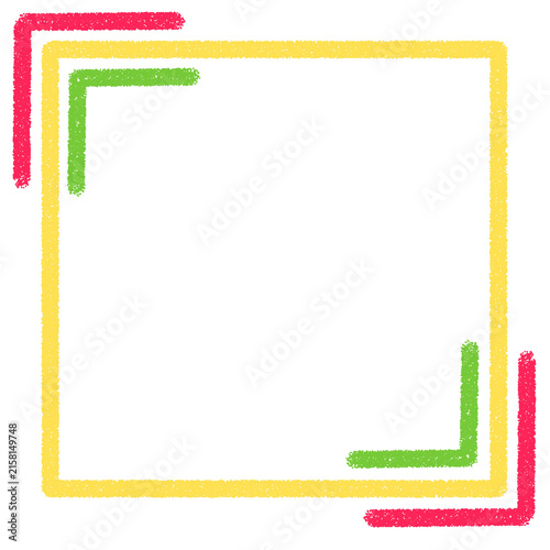 Doodle frame with crayon
