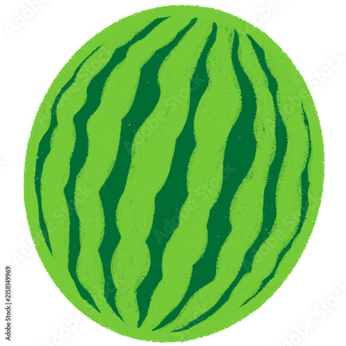 Watermelon illustration with crayon. 
watermelon isolated on transparent background