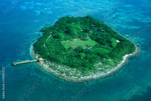 Aerial photo of historic Indian Key State Park, Florida