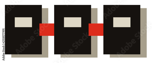 Foto Audit trail constructivist icon - tamper evident hash chain log