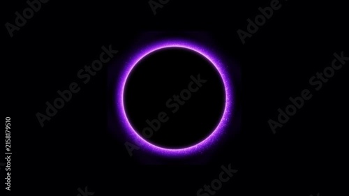 Glowing Neon Portal Ring with Glitter and Dust Animation