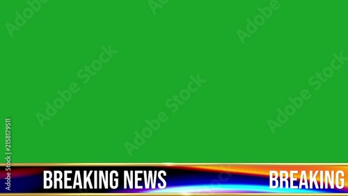 Breaking News Lower Third Animation on Green Screen