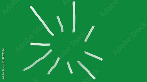 Hand Drawn Chalk Sunburst Stop Motion Animation