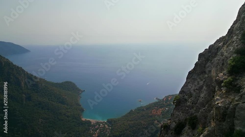 Aerial View of Kabak Valley Bay, Fethiye Turkey – Pine Forest Meets Turquoise Sea