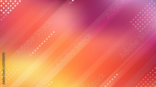 Orange Pink Diagonal Stripes Background – Abstract Geometric Gradient with Dots Design