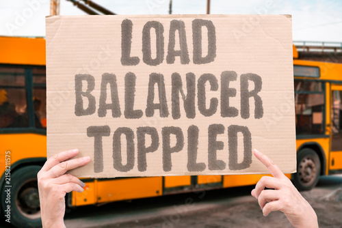 Konstfotografi "Load Balancer Toppled" Traffic spike overloaded the primary load balancer cluster