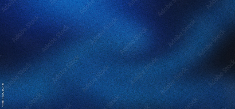 Foto Deep blue grainy gradient background, abstract navy blue texture with soft light