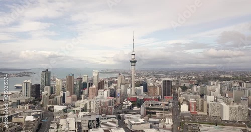 Auckland New Zealand Cityscape Drone 4k 02