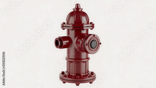 Red metal fire hydrant for emergency city water safety