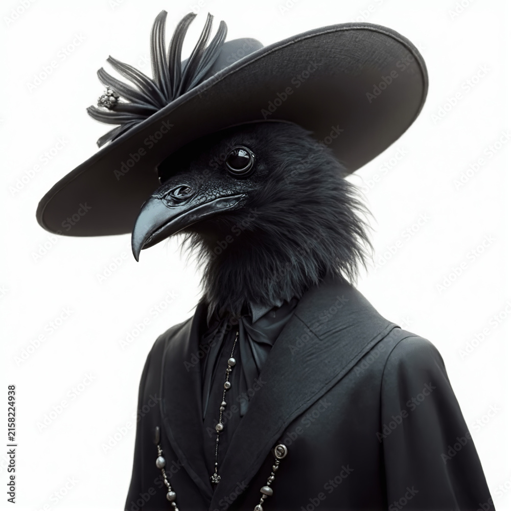 Naklejka premium Elegant raven image