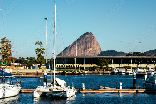 Naklejka boats in harbor
